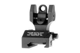 Troy Industries rear folding battlesight is machined from aluminum and features an aperture